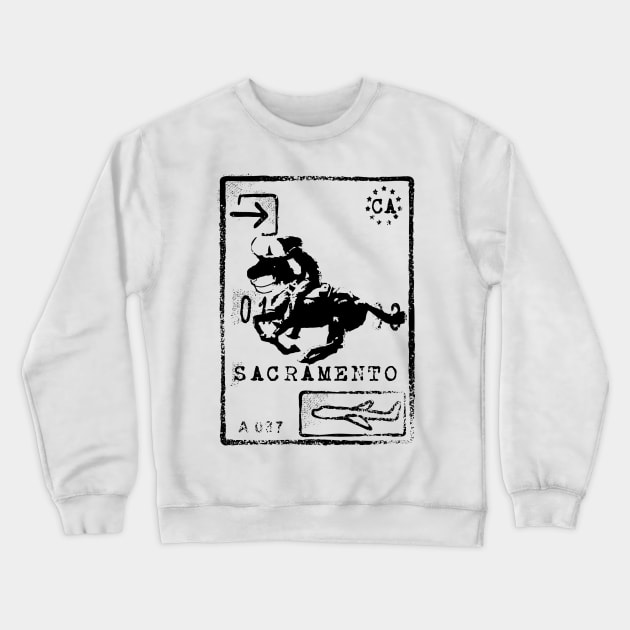 Sacramento Passport Stamp Crewneck Sweatshirt by KnuckleTonic